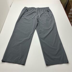 Pudolla Pants Mens Gray Large Running Jogging Athletic Elastic-Waist Performance
